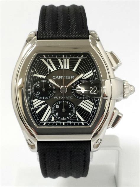 Cartier watch men's leather strap